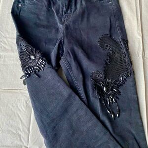 Unique TopShop Mesh Western Jeans!